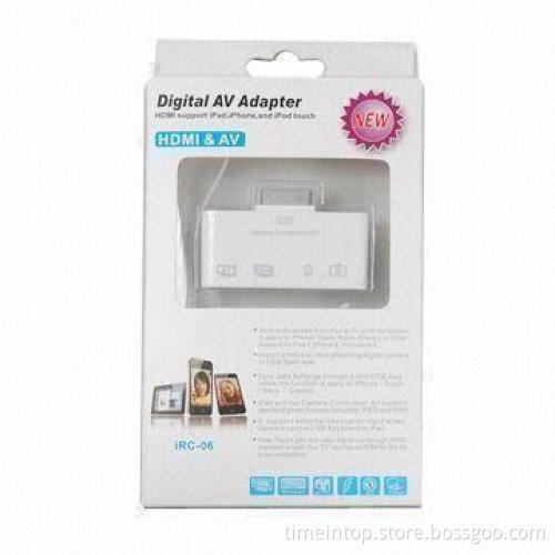 Camera Connection Kit for iPad/iPhone, with USB2.0 Interface and AV Ports, Supports HDMI